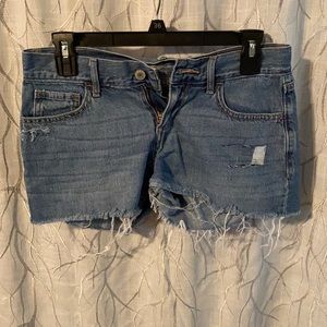 distressed jean short